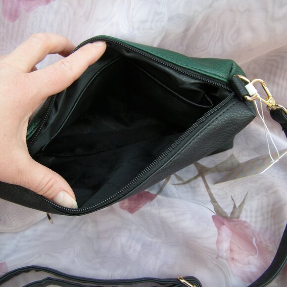 NWT 2 Tone Faux Leather Bag by D. Kelly Japan (made in China) - Picture 10 of 13